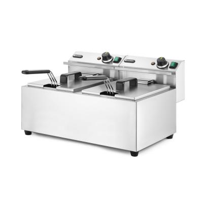 Ruční fritéza, 2 × 8 l, HENDI, Profi Line, 16L, 230V/7000W, 605x460x(H)369mm | 207307